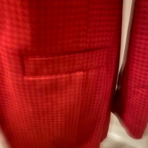 CAbi Red Houndstooth Celebration Jacket Coat - Picture 14 of 16